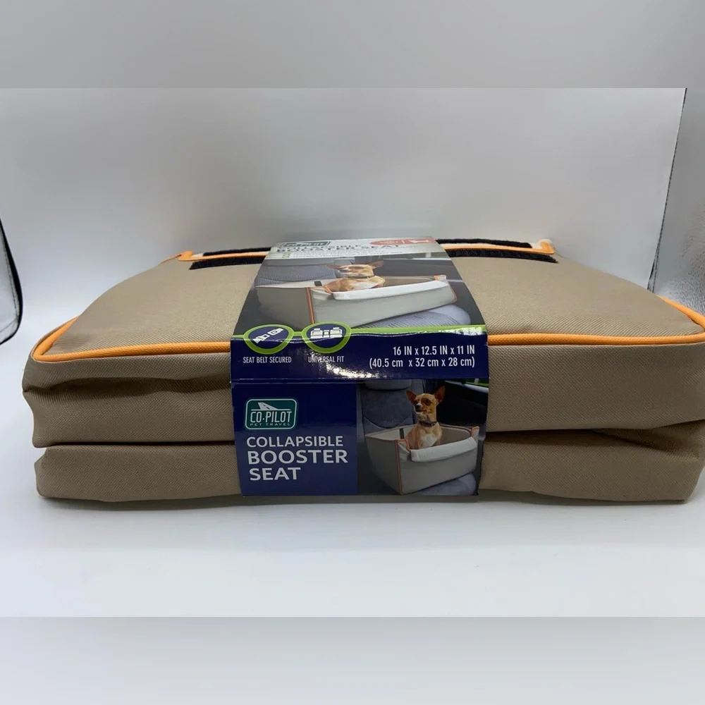 Copilot Travel Collapsible Pet Booster Car Seat Box Plush Fleece Cover 20lb Dogs